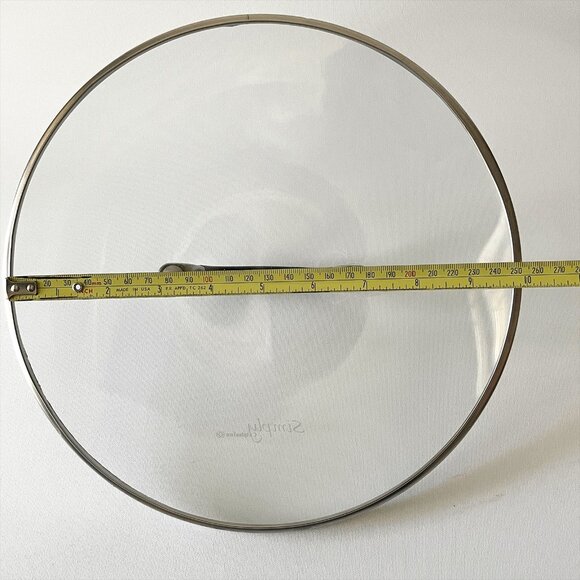 Simply Calphalon Transparent Glass Lid 9.8"ID w/ Rubber Stainless Steel Handle - Picture 4 of 5